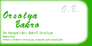orsolya bakro business card