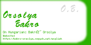 orsolya bakro business card